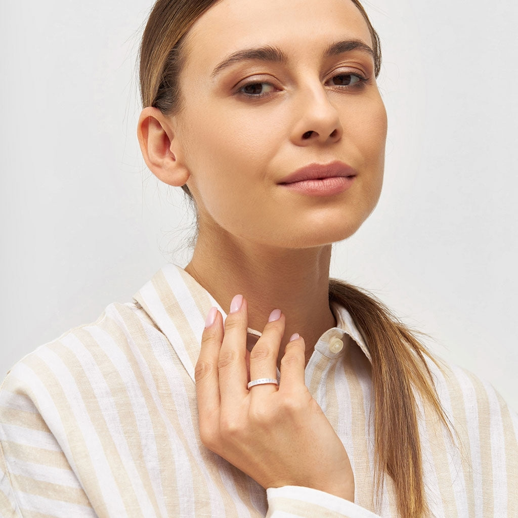 LULU Copenhagen Pattern Ring argent Rings Purple