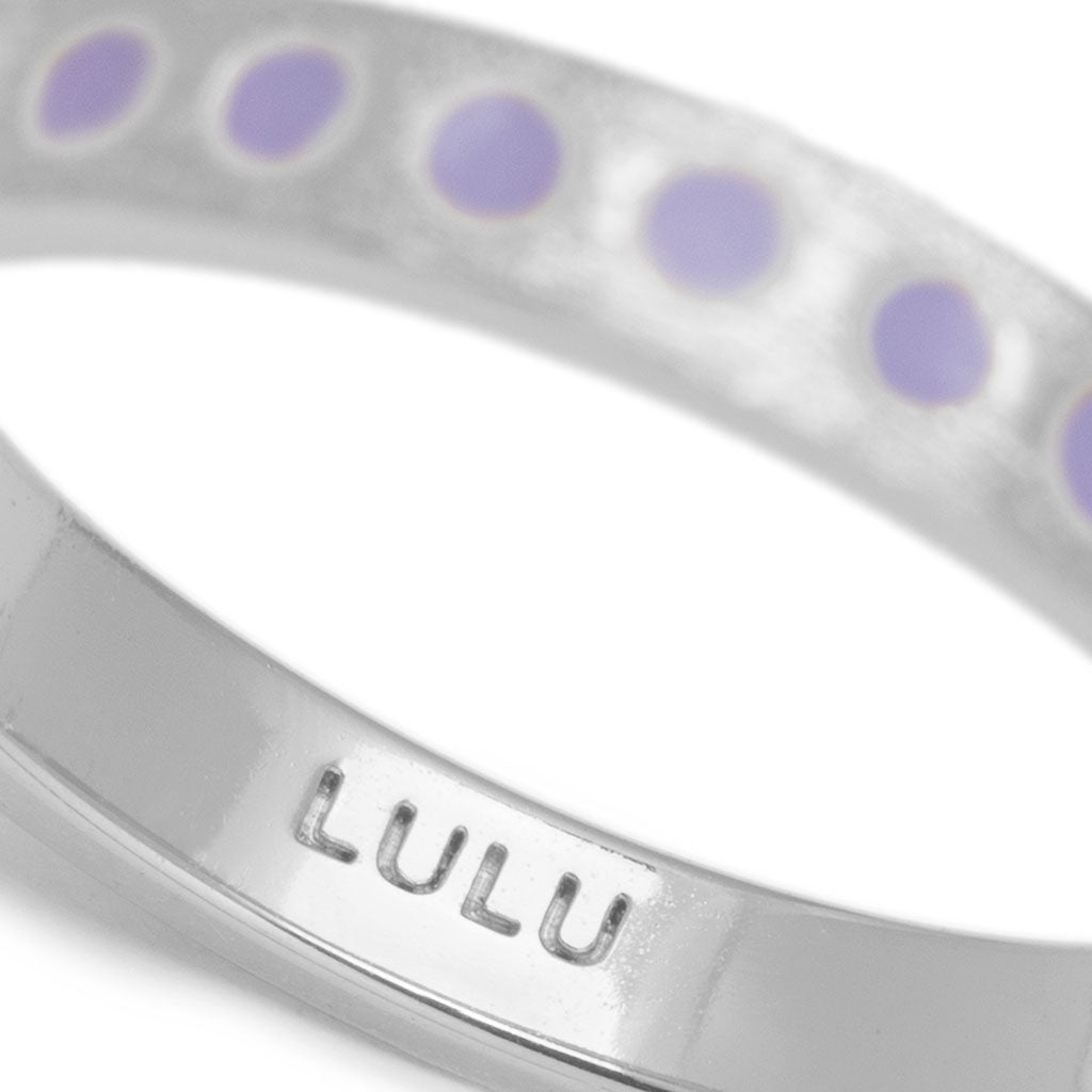 LULU Copenhagen Pattern Ring argent Rings Purple