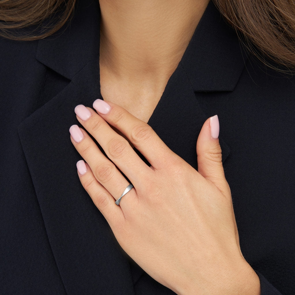 LULU Copenhagen 180 Bague brossé Rings Silver