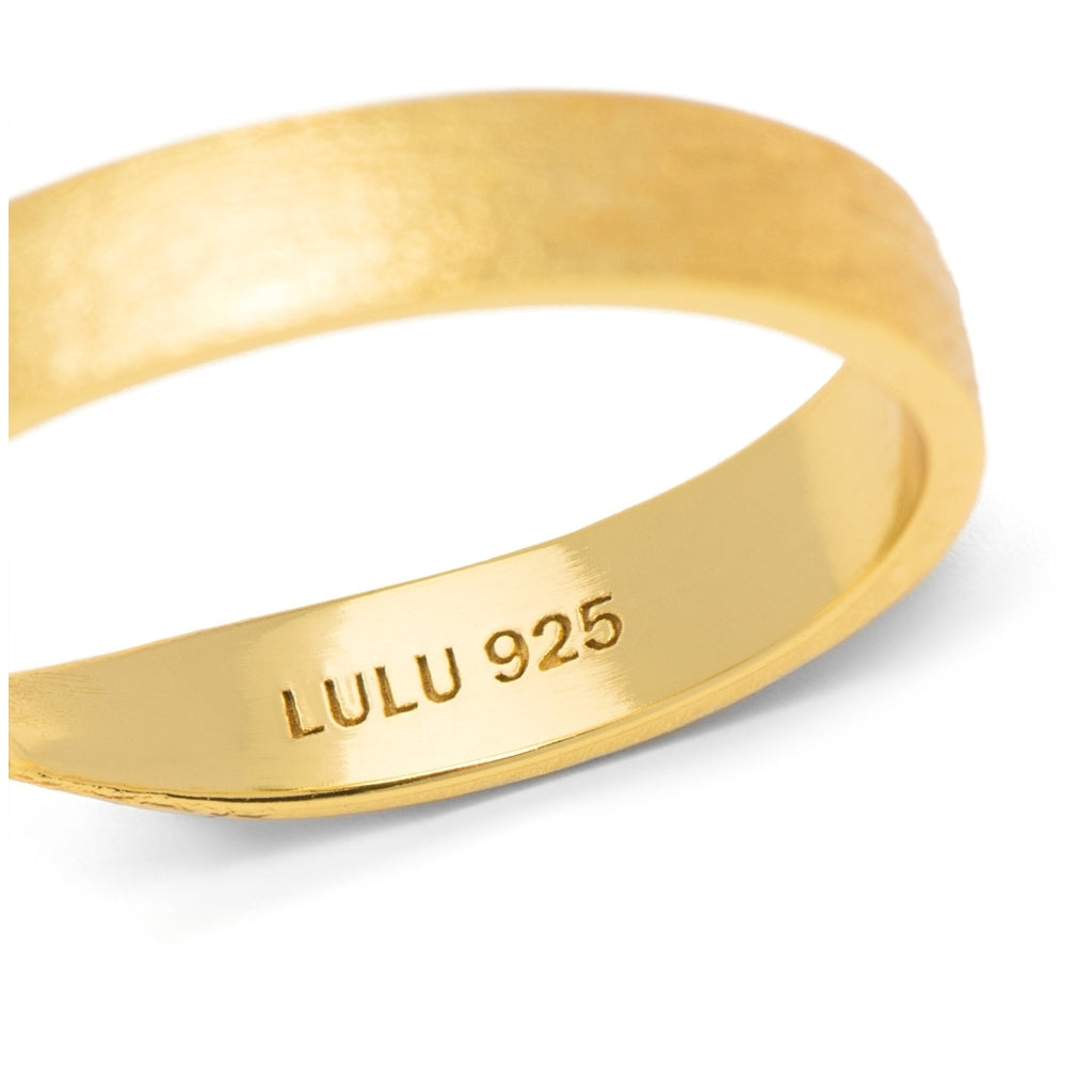 LULU Copenhagen 180 Bague brossé Rings Gold Plated