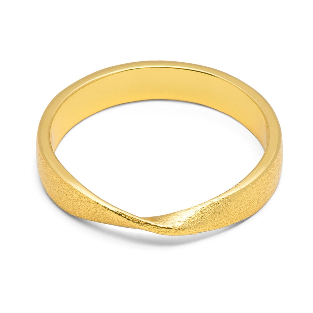 LULU Copenhagen 180 Bague brossé Rings Gold Plated
