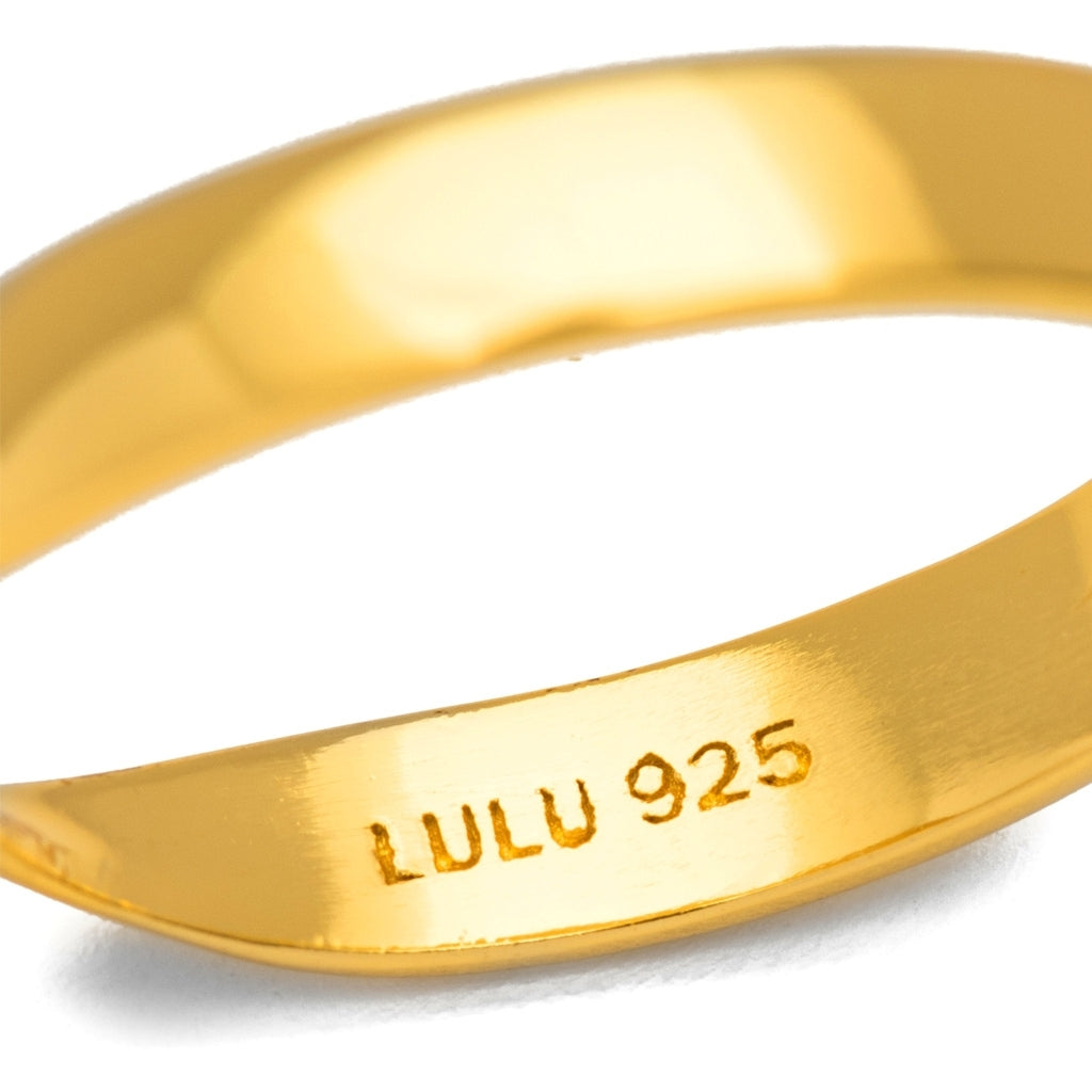 LULU Copenhagen 180 Bague brillant Rings Gold Plated