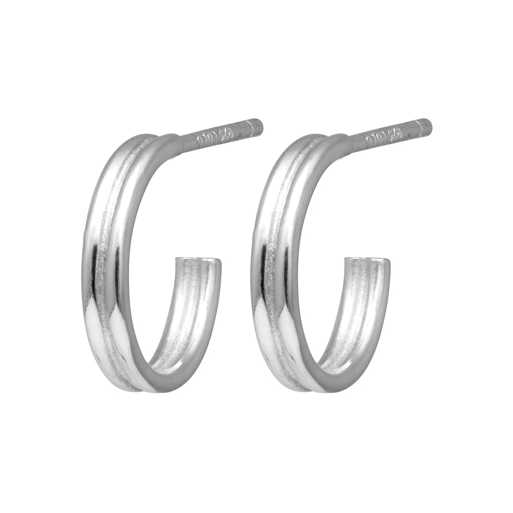 LULU Copenhagen 2for1 Small Hoops Paire Hoops Silver