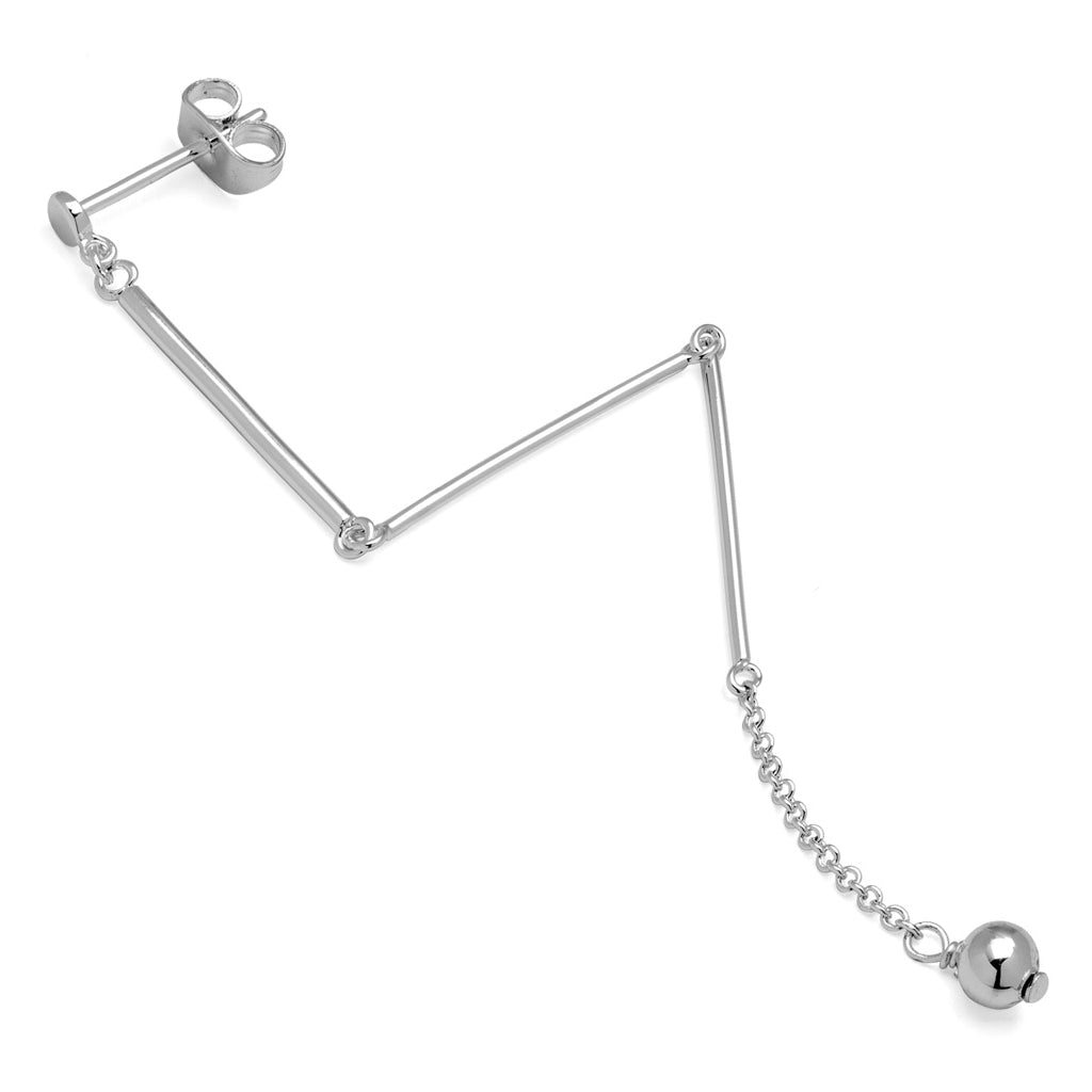 LULU Copenhagen 3 Long Pins boucle d'oreille 1 pièce Ear stud, 1 pcs Silver Plated