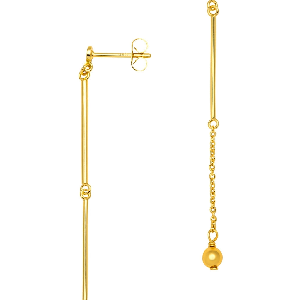 LULU Copenhagen 3 Long Pins boucle d'oreille 1 pièce Ear stud, 1 pcs Gold Plated