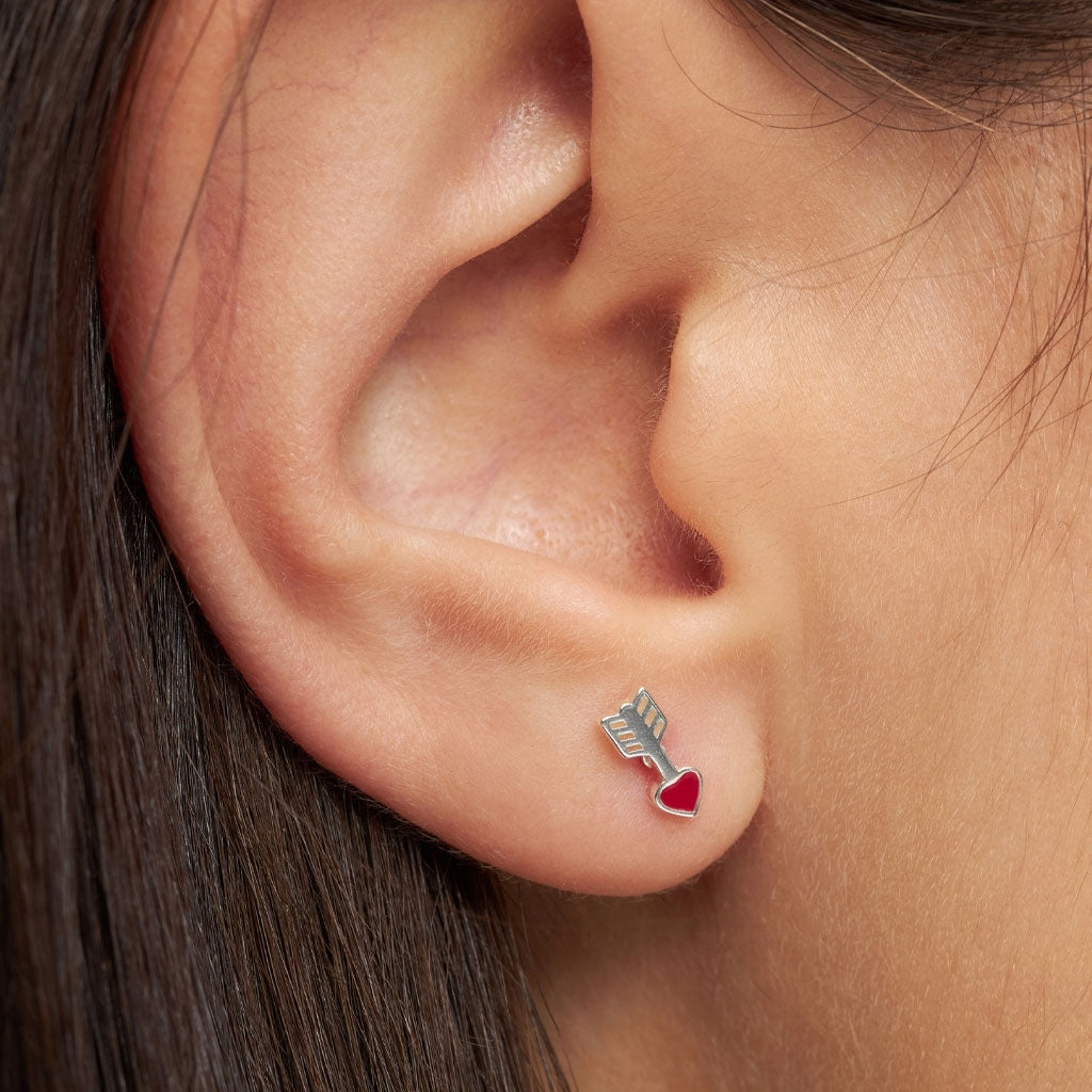 LULU Copenhagen Amor boucle d'oreille 1 pièce Ear stud, 1 pcs Silver