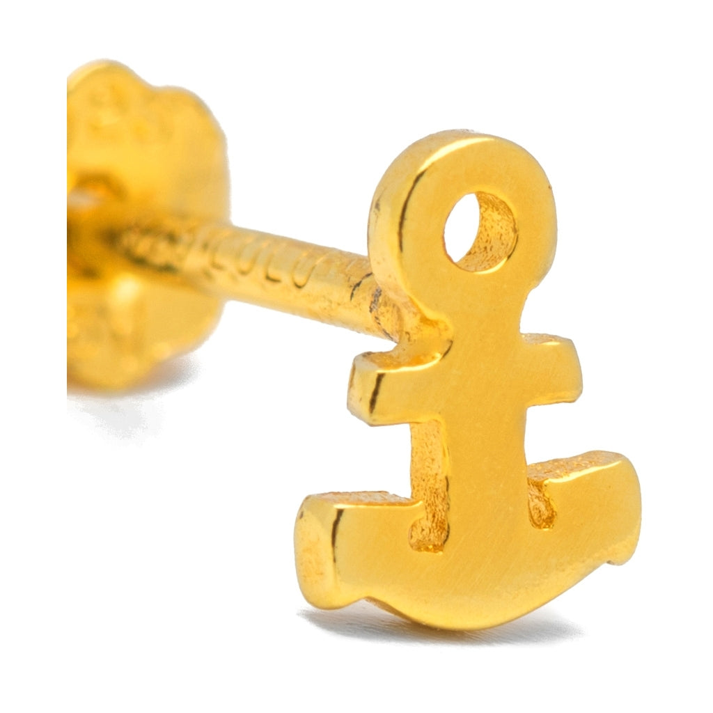 LULU Copenhagen Anchor boucle d'oreille 1 pièce Ear stud, 1 pcs Gold Plated
