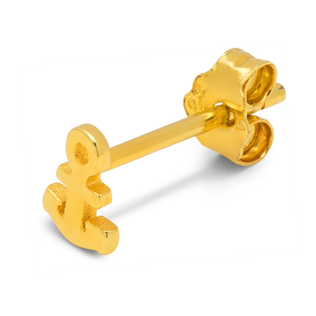 LULU Copenhagen Anchor boucle d'oreille 1 pièce Ear stud, 1 pcs Gold Plated