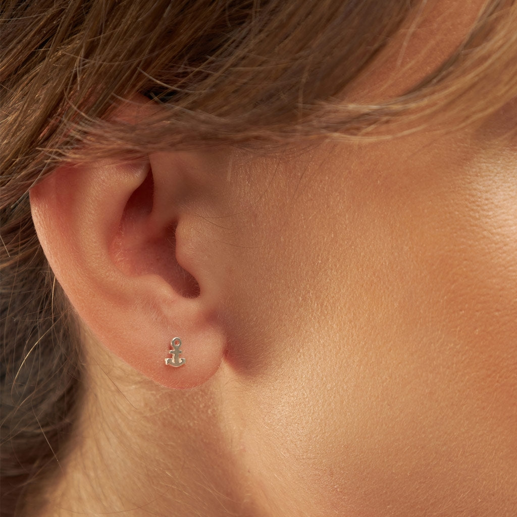 LULU Copenhagen Anchor boucle d'oreille 1 pièce Ear stud, 1 pcs Silver