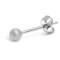 Ball Brushed boucle d'oreille 1 pièce - Silver