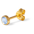 Bling boucle d'oreille 1 pièce plaqué or - Light Blue