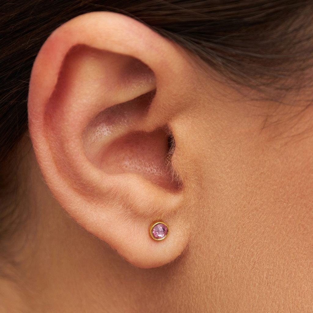 LULU Copenhagen Bling boucle d'oreille 1 pièce plaqué or Ear stud, 1 pcs Light Rose