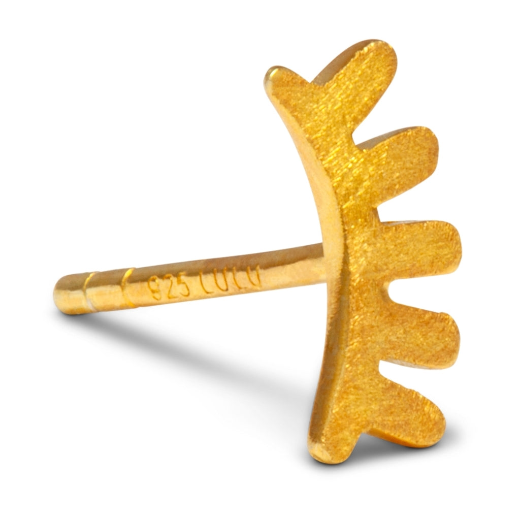 LULU Copenhagen Blink boucle d'oreille 1 pièce brossé Ear stud, 1 pcs Gold Plated