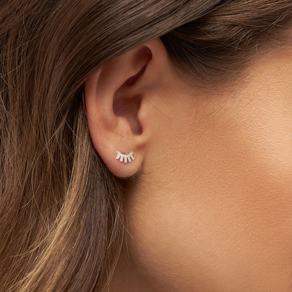 LULU Copenhagen Blink boucle d'oreille 1 pièce brossé Ear stud, 1 pcs Silver