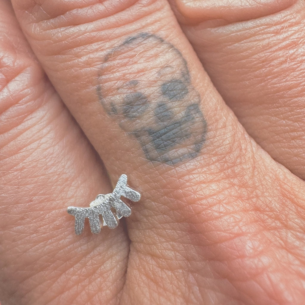 LULU Copenhagen Blink boucle d'oreille 1 pièce brossé Ear stud, 1 pcs Silver