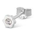 Blomst boucle d'oreille 1 pièce - White