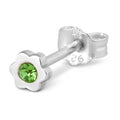 Blomst Brillant boucle d'oreille 1 pièce - Light Green
