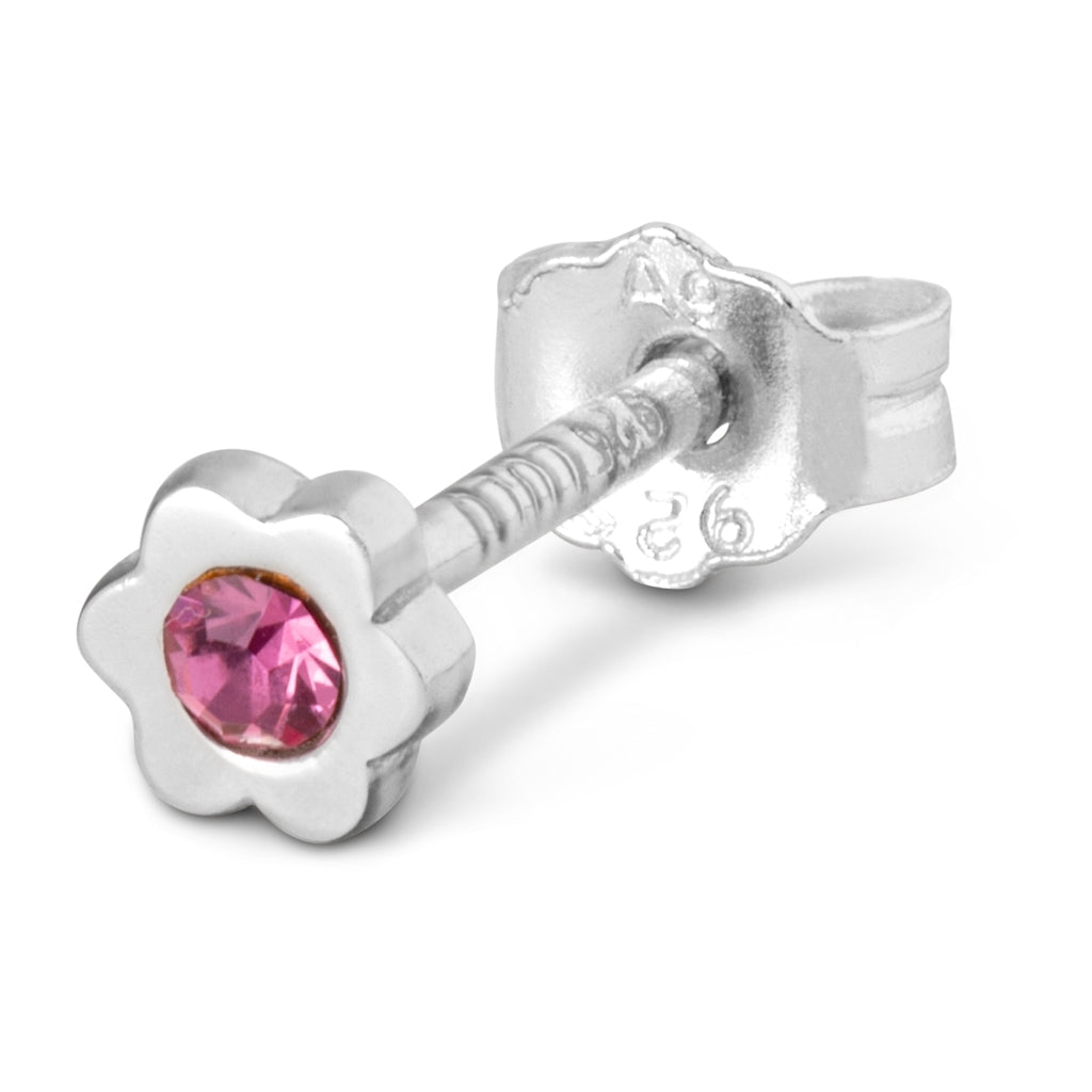 LULU Copenhagen Blomst Brillant boucle d'oreille 1 pièce Ear stud, 1 pcs Pink