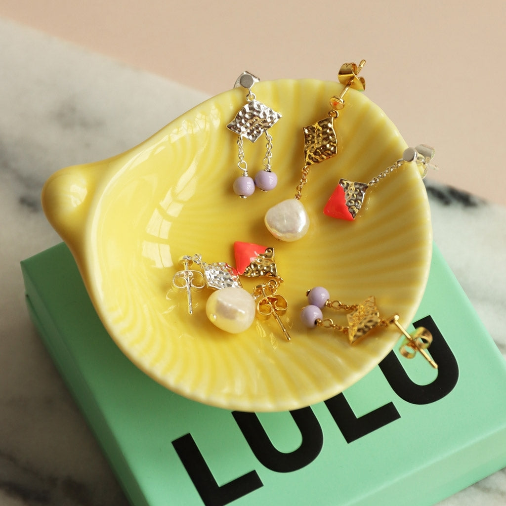 LULU Copenhagen Boheme Dipped 1 pièce Ear stud, 1 pcs Orange/Coral