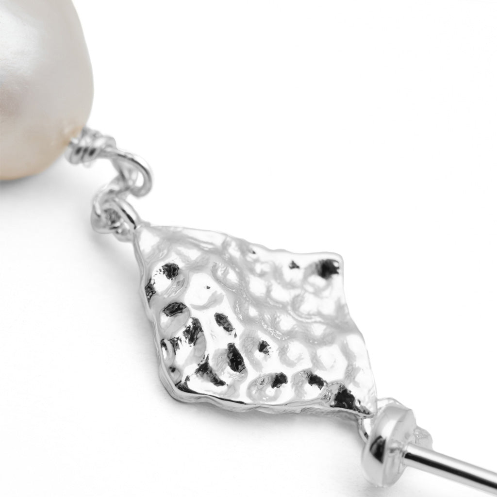 LULU Copenhagen Boheme Pearl boucle d'oreille 1 pièce Ear stud, 1 pcs Silver Plated