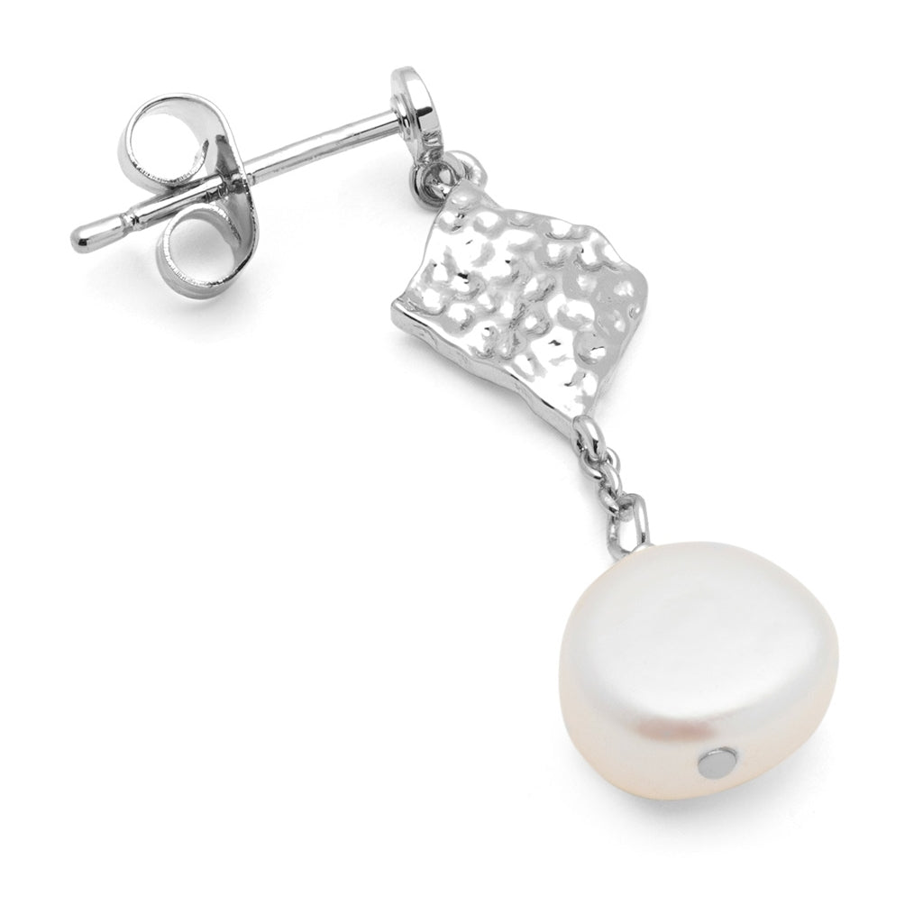 LULU Copenhagen Boheme Pearl boucle d'oreille 1 pièce Ear stud, 1 pcs Silver Plated