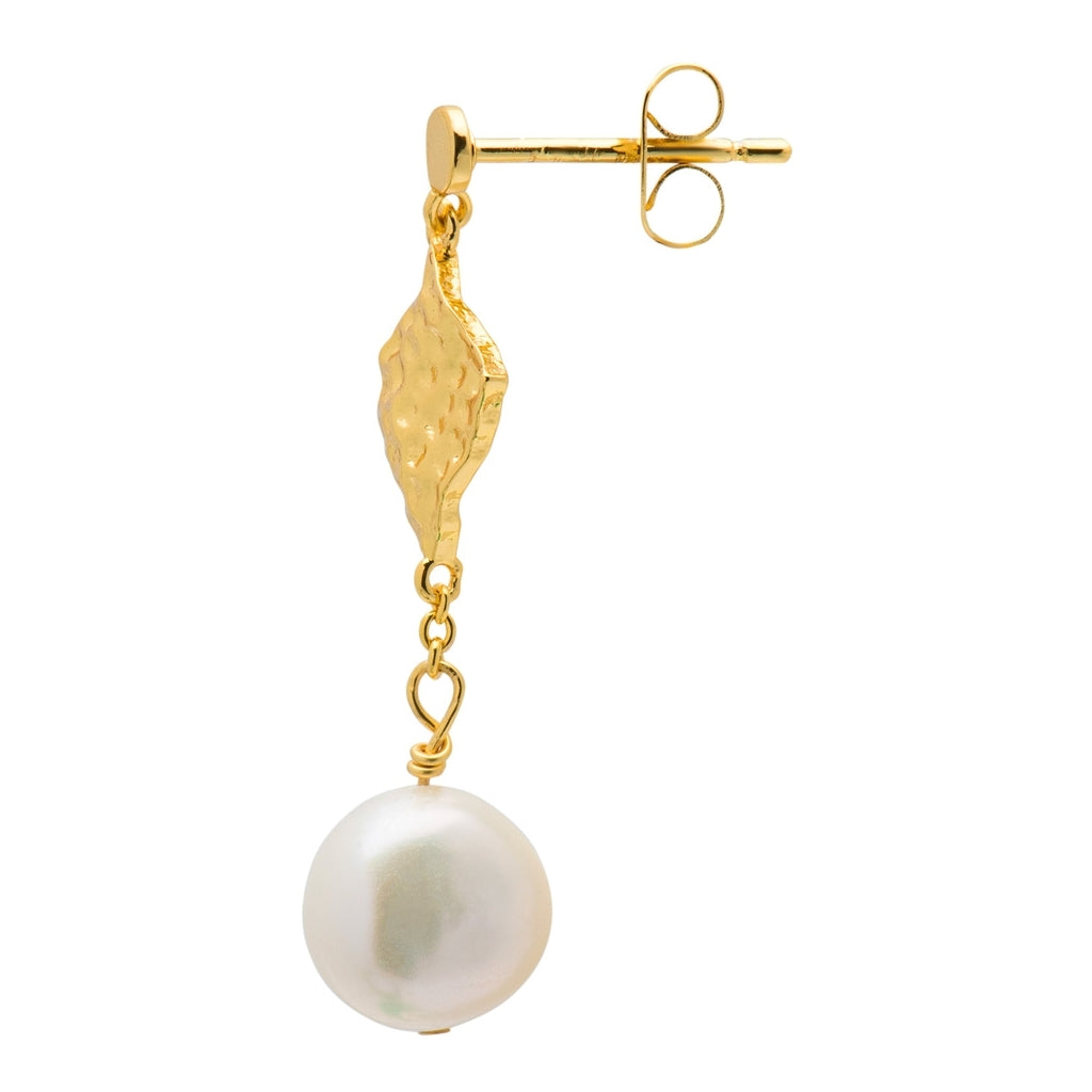 LULU Copenhagen Boheme Pearl boucle d'oreille 1 pièce Ear stud, 1 pcs Gold Plated