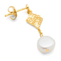Boheme Pearl boucle d'oreille 1 pièce - Gold Plated