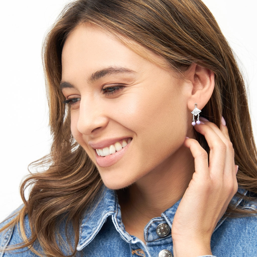 LULU Copenhagen Boheme Purple 1 pièce plaqué argent Ear stud, 1 pcs Purple