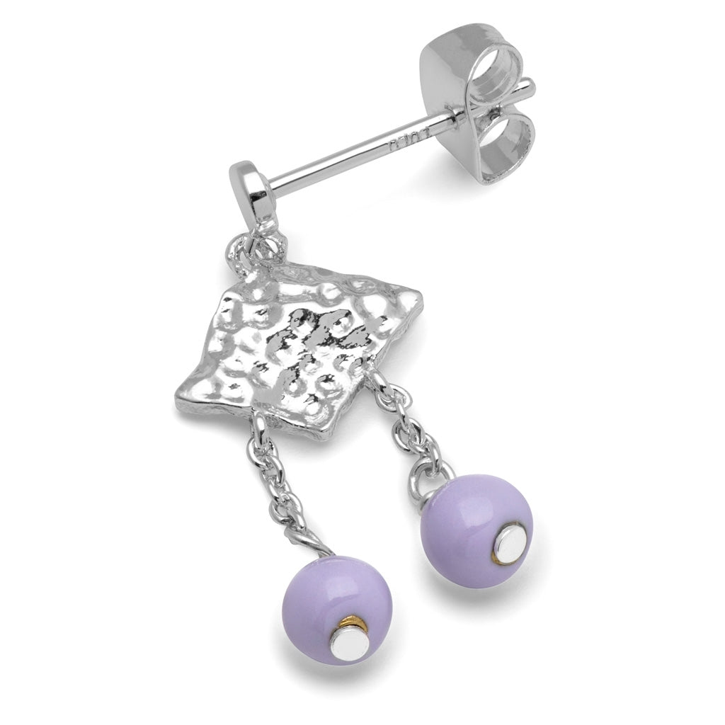 LULU Copenhagen Boheme Purple 1 pièce plaqué argent Ear stud, 1 pcs Purple