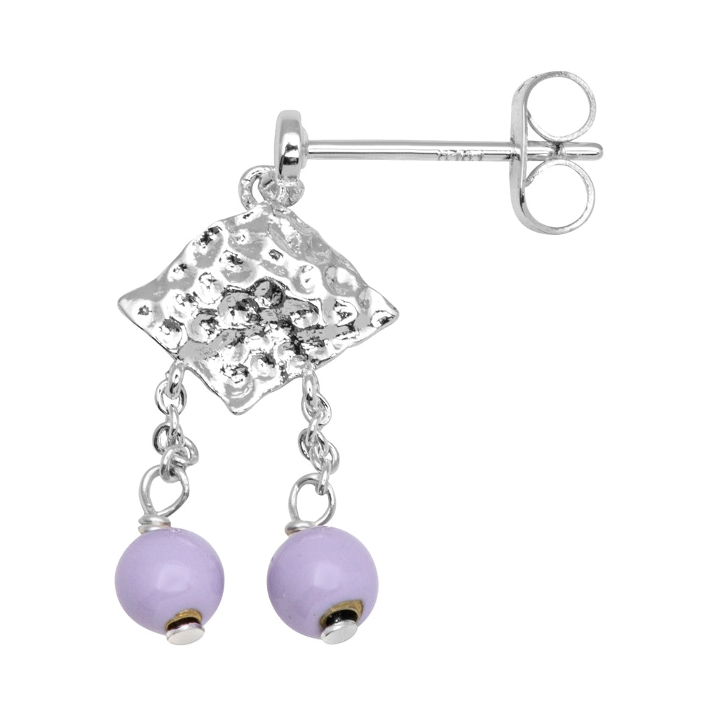 LULU Copenhagen Boheme Purple 1 pièce plaqué argent Ear stud, 1 pcs Purple