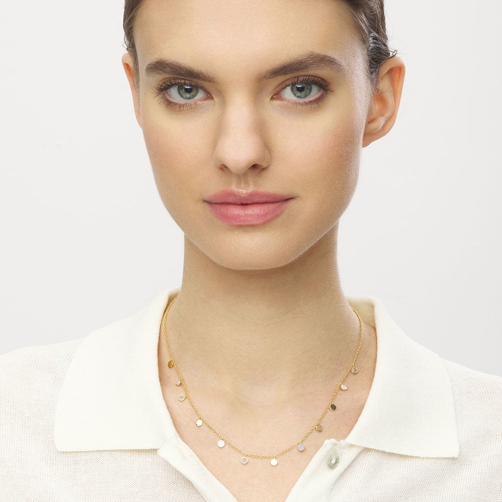 LULU Copenhagen Boho Collier Necklaces Mocha Mousse/Purple