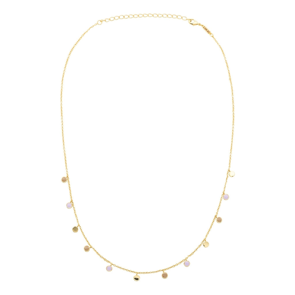LULU Copenhagen Boho Collier Necklaces Mocha Mousse/Purple