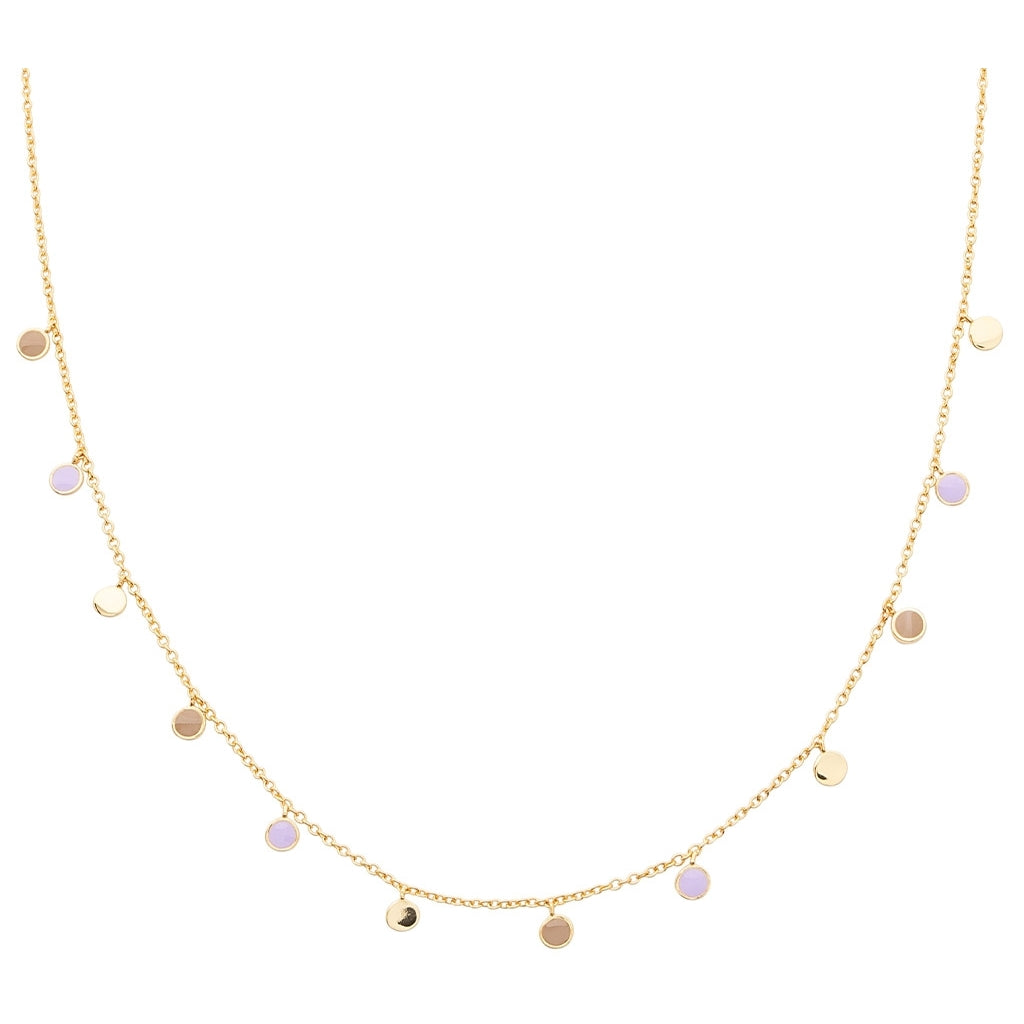 LULU Copenhagen Boho Collier Necklaces Mocha Mousse/Purple