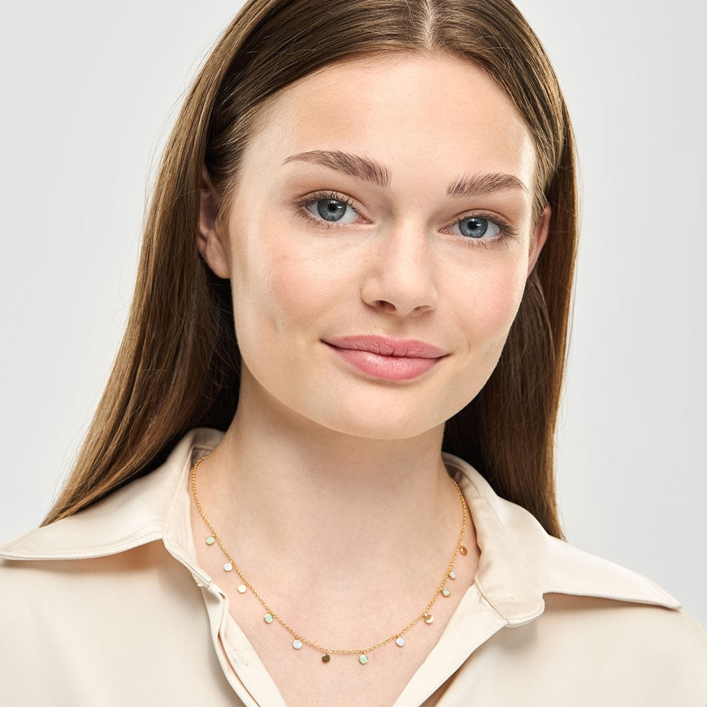 LULU Copenhagen Boho Collier Necklaces Skyride Blue/Seasalt Green