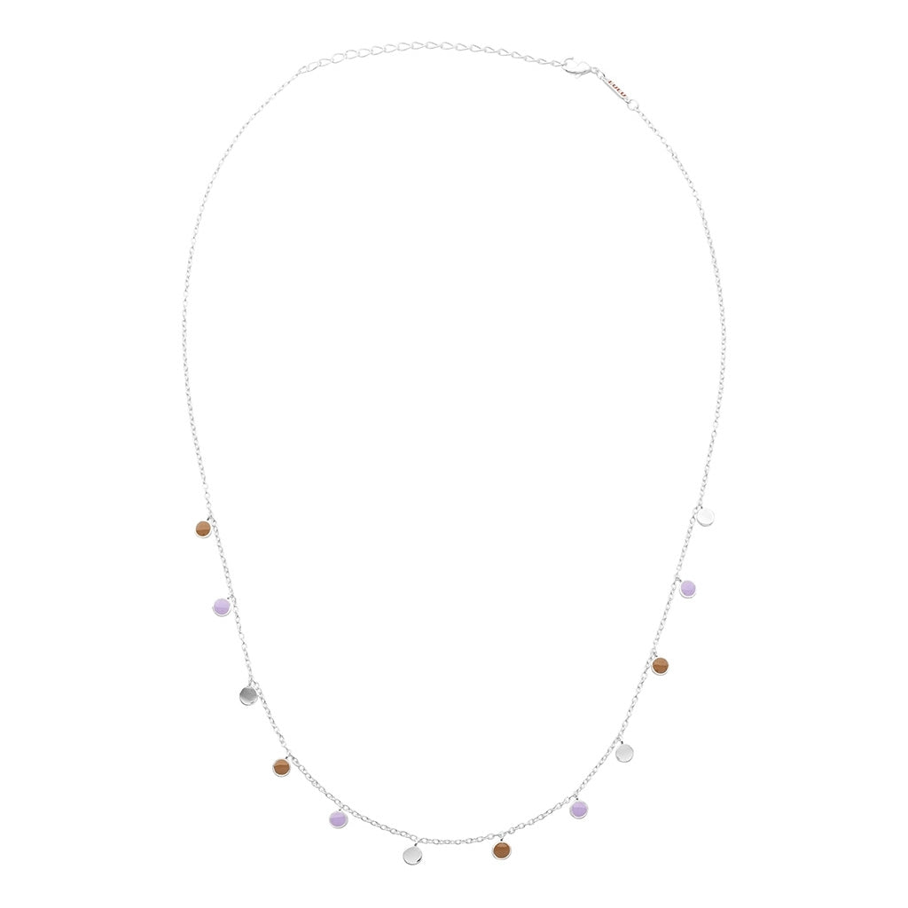 LULU Copenhagen Boho Collier Necklaces Mocha Mousse/Purple