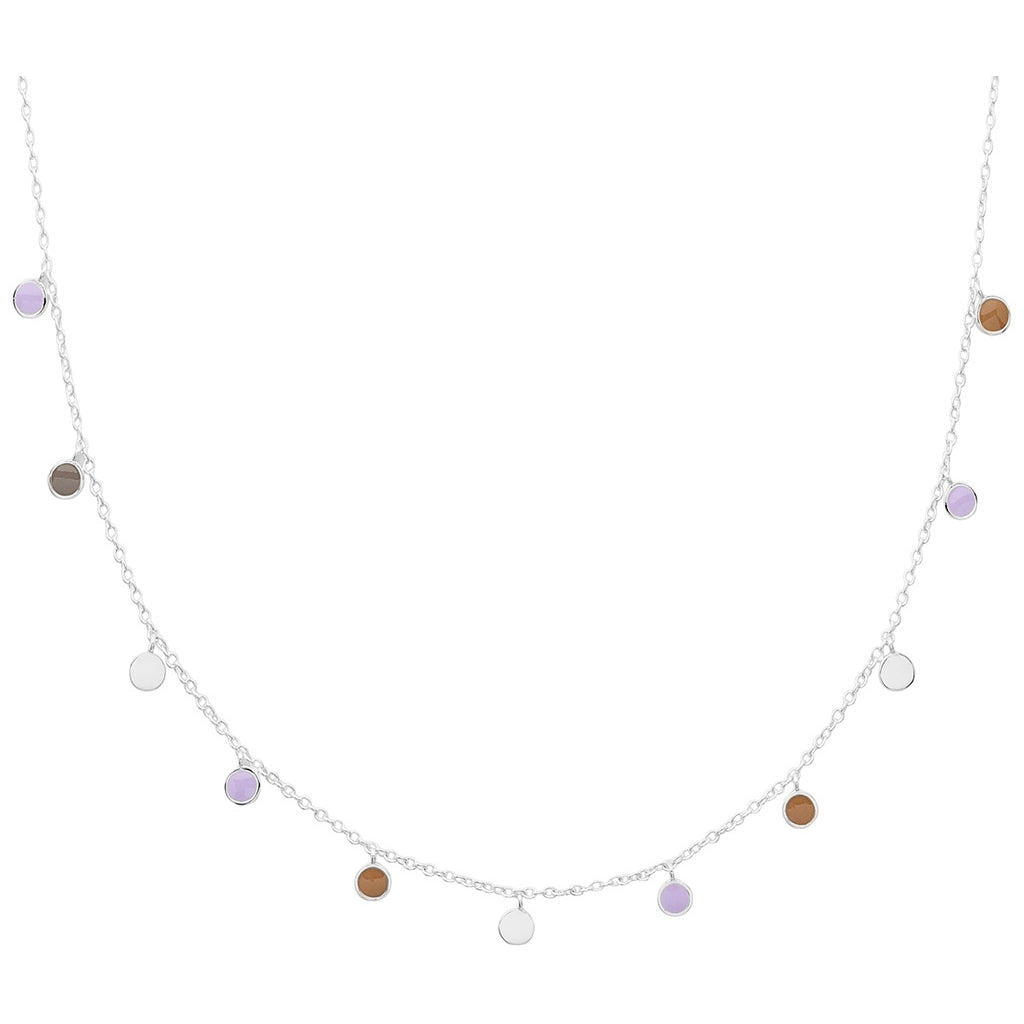 LULU Copenhagen Boho Collier Necklaces Mocha Mousse/Purple