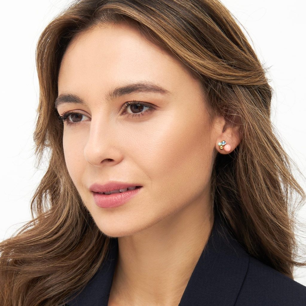 LULU Copenhagen Bouquet Burnt Coral boucle d'oreille 1 pièce Ear stud, 1 pcs Gold Plated