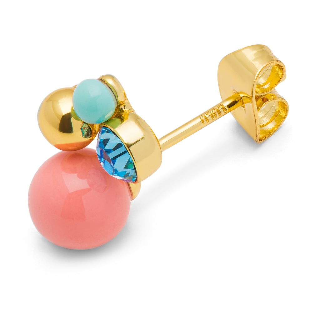 LULU Copenhagen Bouquet Burnt Coral boucle d'oreille 1 pièce Ear stud, 1 pcs Gold Plated