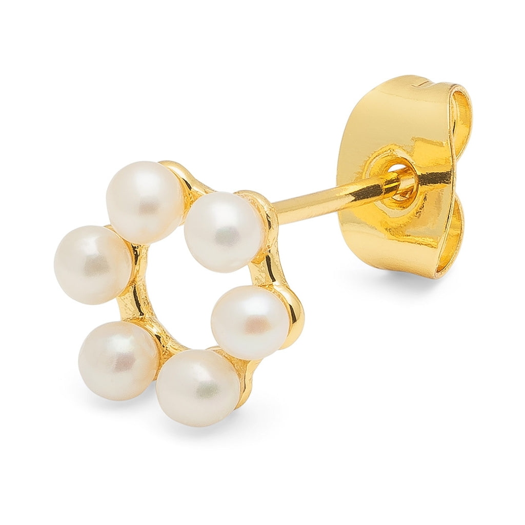 LULU Copenhagen Bouquet Circle earring 1 pcs Ear stud, 1 pcs Gold Plated