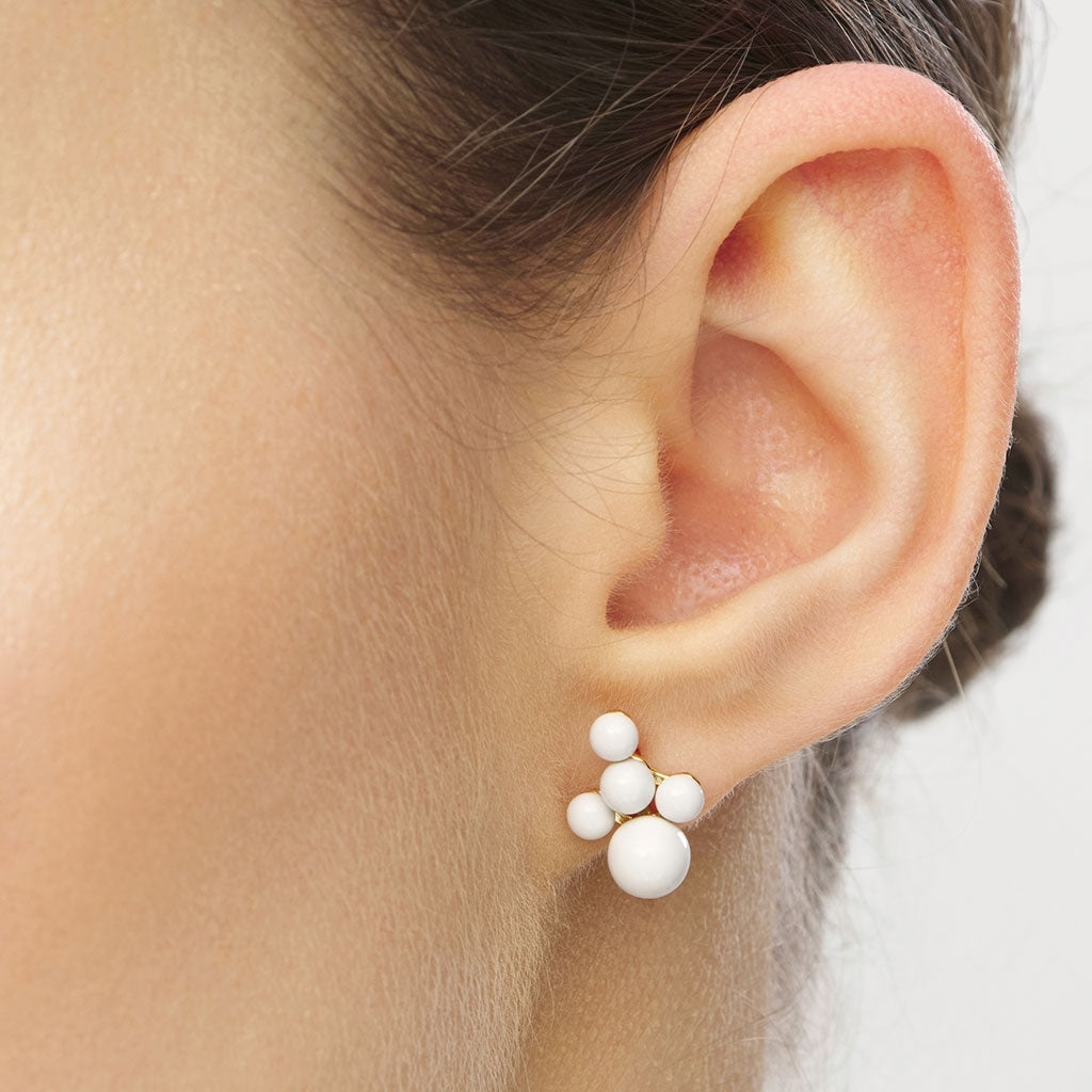 LULU Copenhagen Bouquet Cloud earring 1 pièce Ear stud, 1 pcs Coconut Milk