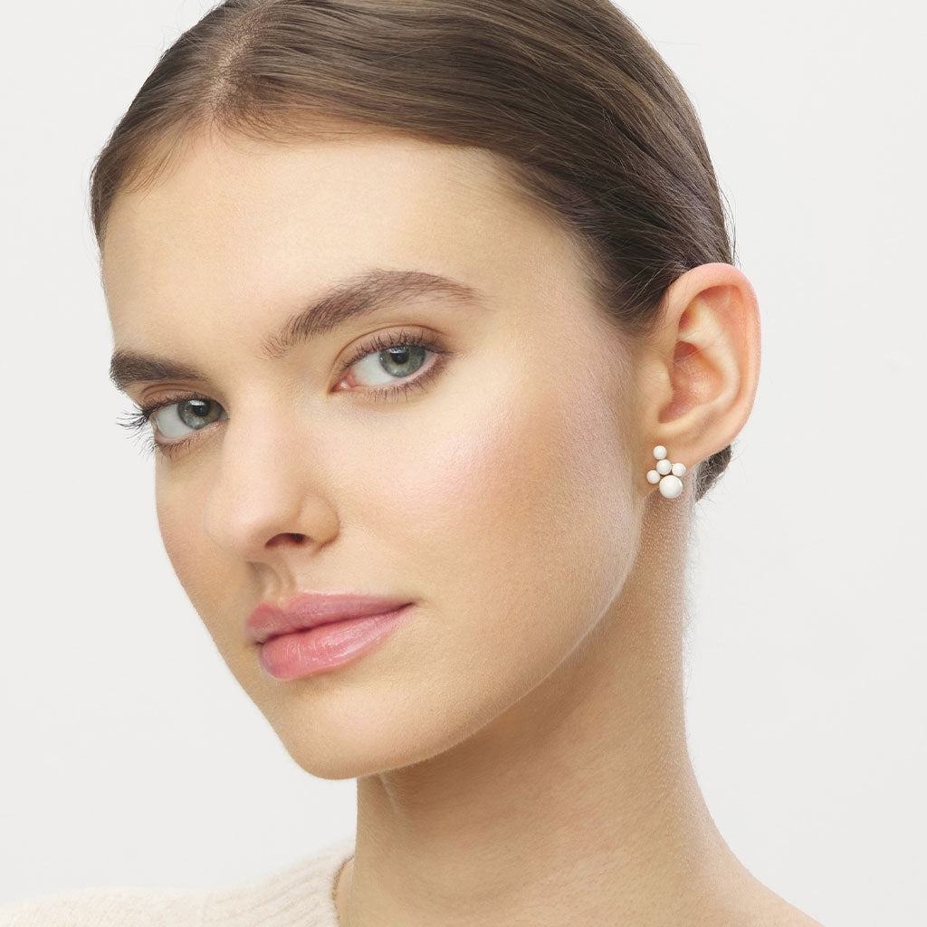 LULU Copenhagen Bouquet Cloud earring 1 pièce Ear stud, 1 pcs Coconut Milk