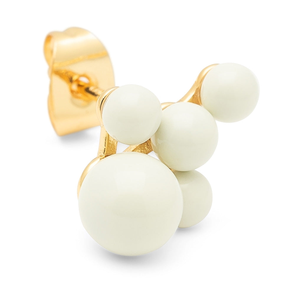 LULU Copenhagen Bouquet Cloud earring 1 pièce Ear stud, 1 pcs Coconut Milk