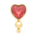 Bouquet Crystal Heart boucle d'oreille 1 pièce - Gold Plated