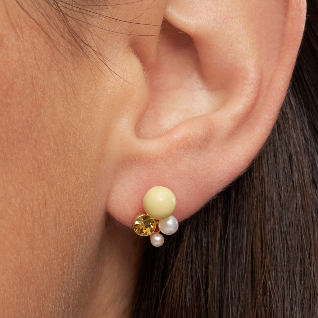 LULU Copenhagen Bouquet Lemon boucle d'oreille 1 pièce Ear stud, 1 pcs Gold Plated