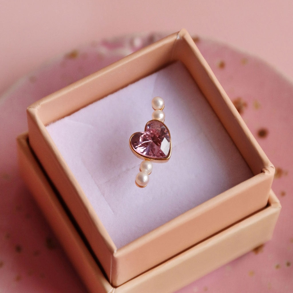 LULU Copenhagen Bouquet Love boucle d'oreille 1 pièce Ear stud, 1 pcs Vintage Rose