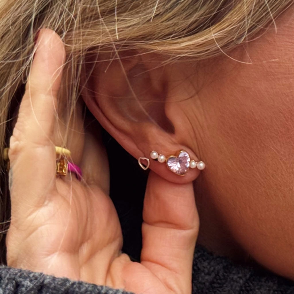 LULU Copenhagen Bouquet Love boucle d'oreille 1 pièce Ear stud, 1 pcs Vintage Rose