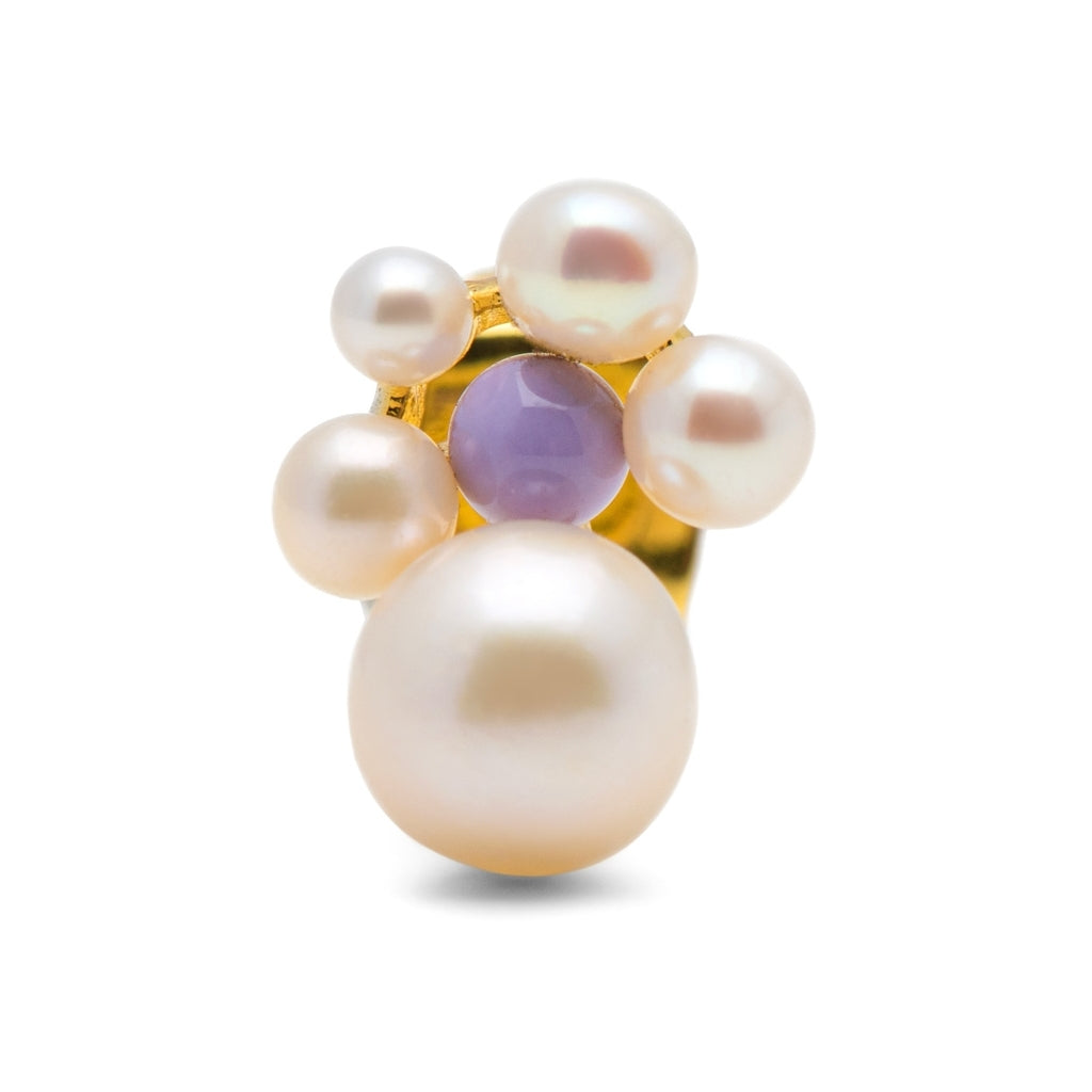 LULU Copenhagen Bouquet Pearls boucle d'oreille 1 pièce Ear stud, 1 pcs Lavender
