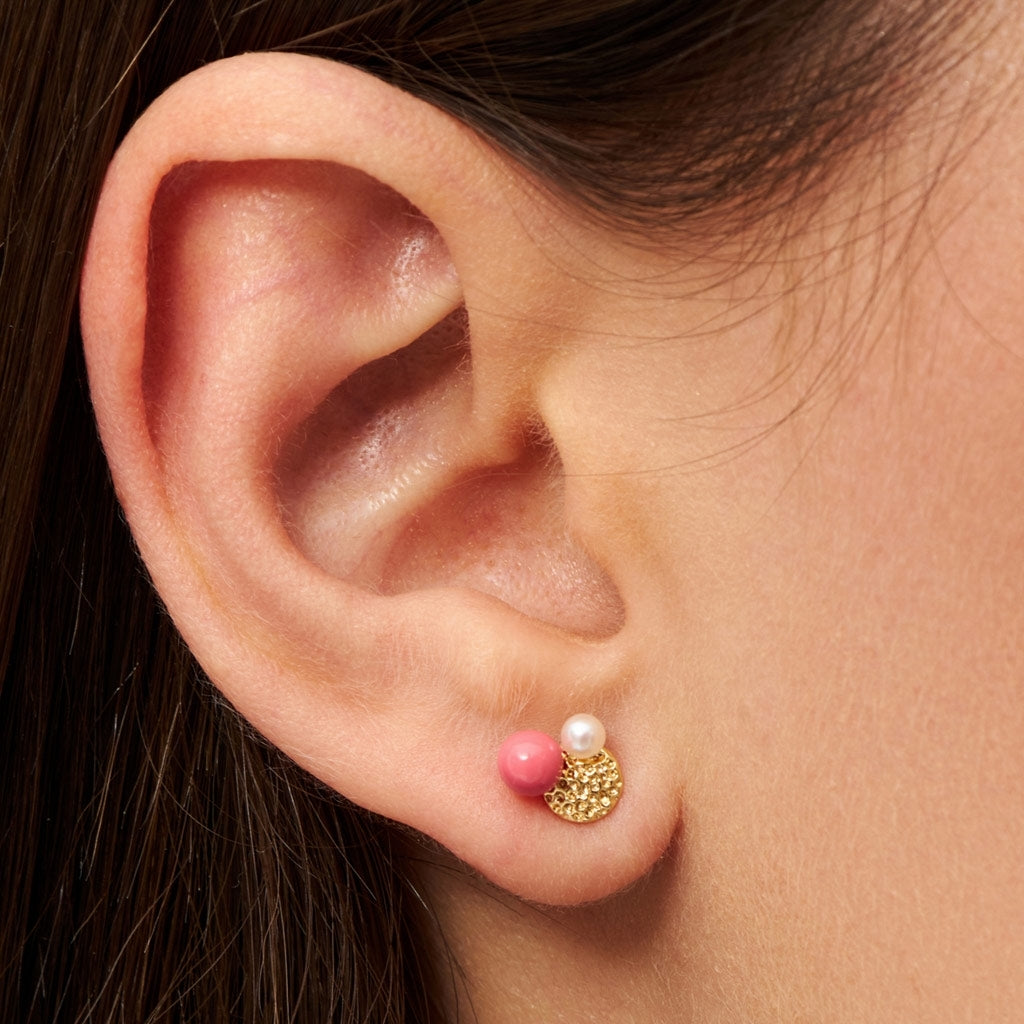 LULU Copenhagen Bouquet Plate boucle d'oreille 1 pièce Ear stud, 1 pcs Gold Plated