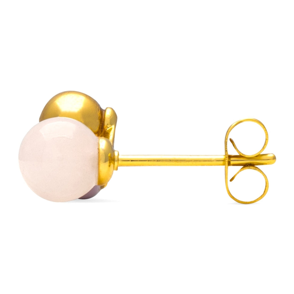 LULU Copenhagen Bouquet Rose Quartz boucle d'oreille 1 pièce Ear stud, 1 pcs Gold Plated