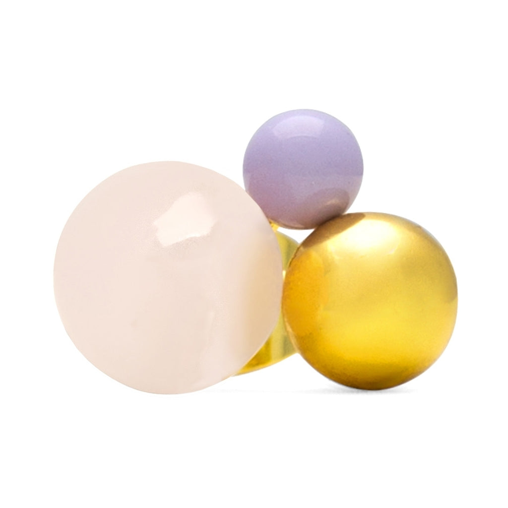 LULU Copenhagen Bouquet Rose Quartz boucle d'oreille 1 pièce Ear stud, 1 pcs Gold Plated